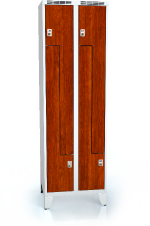 Cloakroom locker Z-shaped doors ALDERA with feet 1920 x 600 x 500